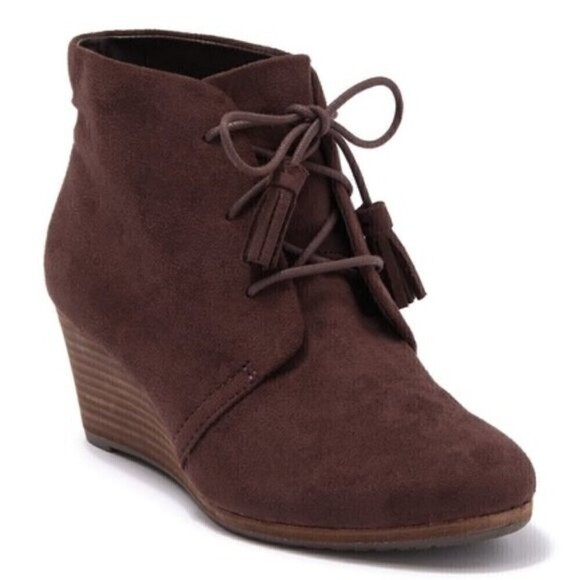 Dr. Scholl's Dakota Western Dark Brown Wedge Bootie NIB Size 11 - Picture 1 of 5